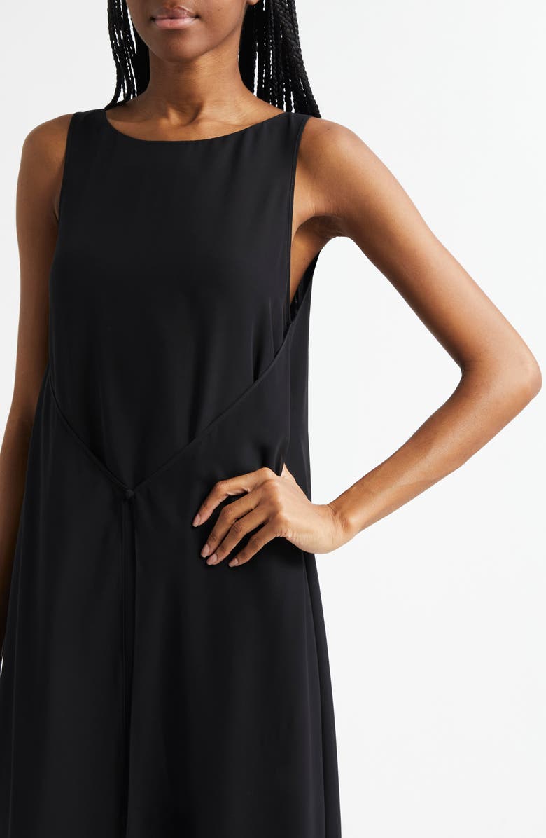Emporio Armani Techno Sleeveless Maxi Dress, Alternate, color, Solid Black
