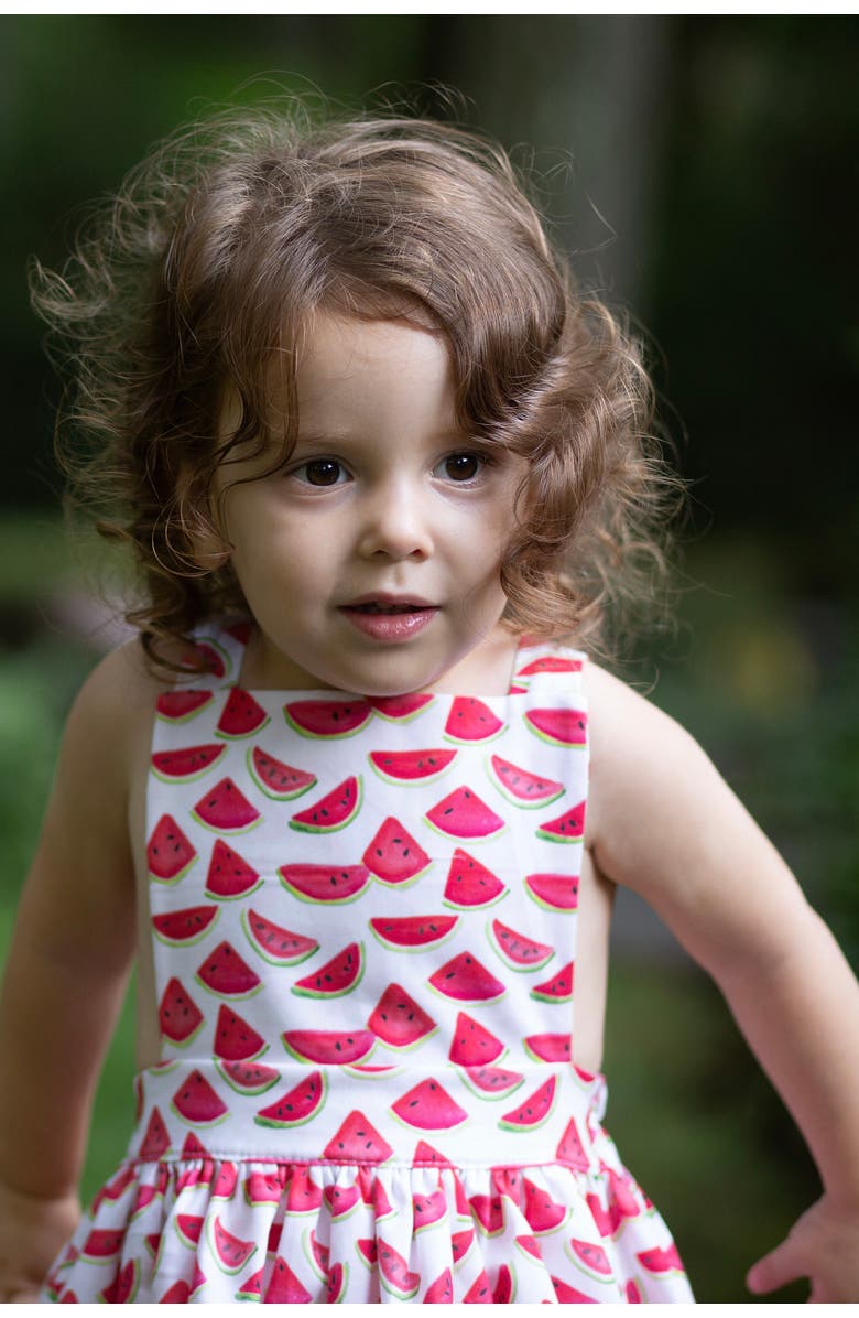 WORTHY THREADS Girls Pinafore Dress, Alternate, color, Watermelons