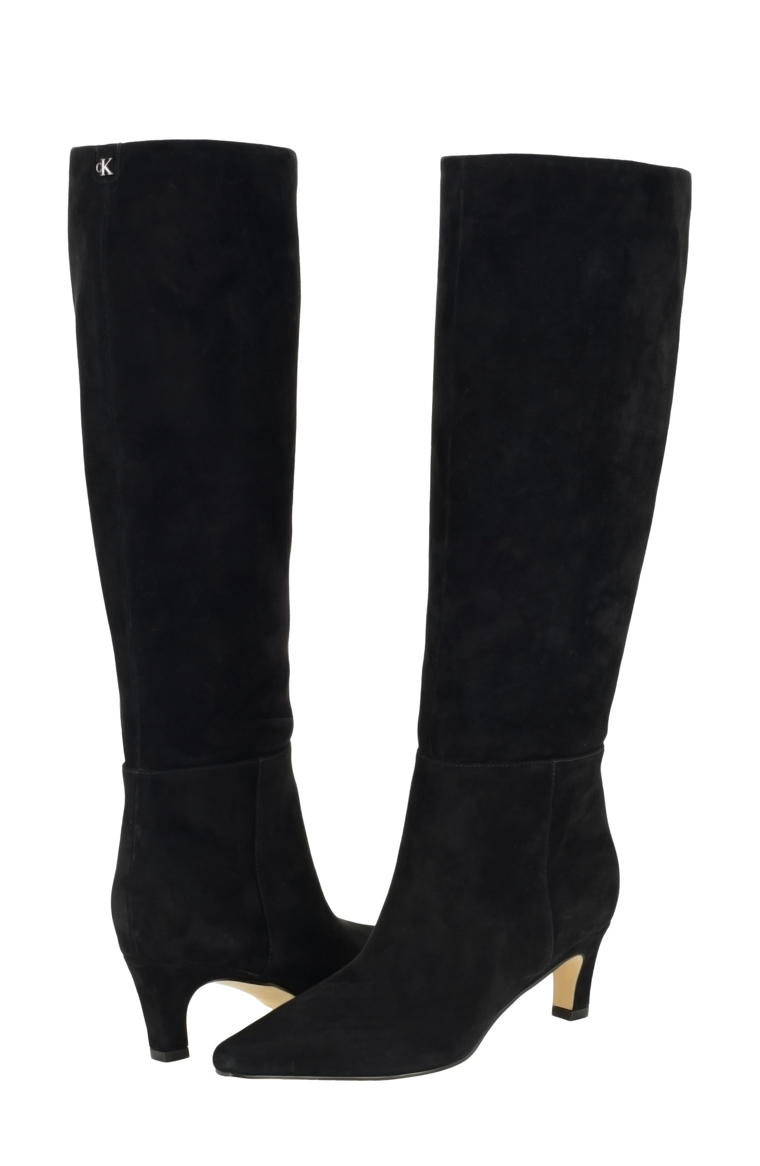 Preston Leather Knee High Boot, Alternate, color, BLACK SUEDE