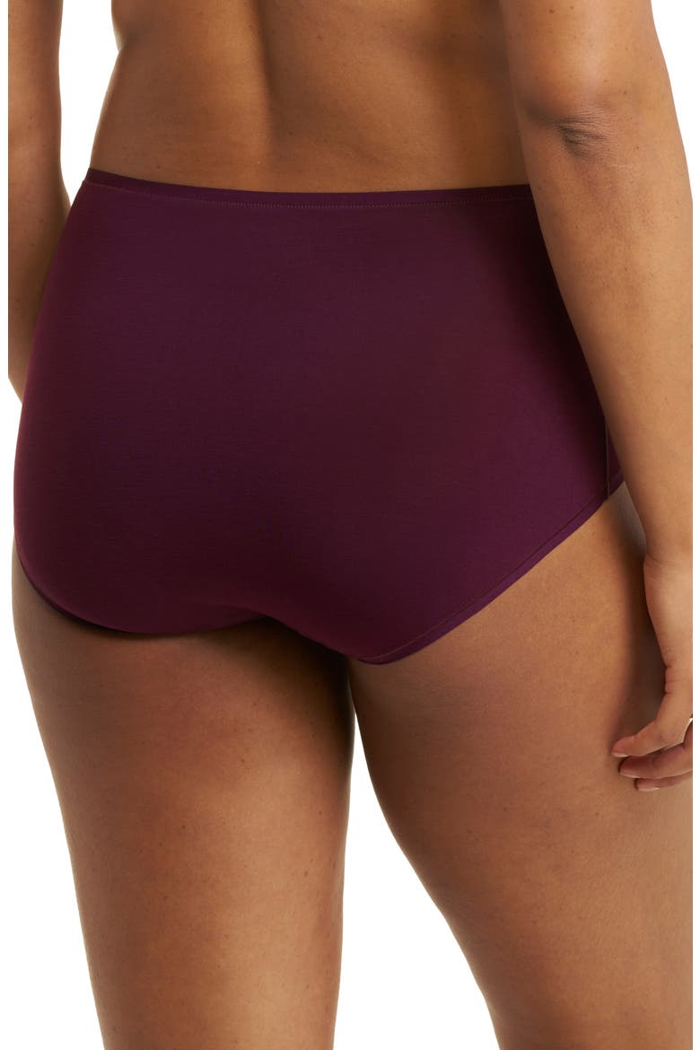 Bliss Bare Cotton High Waist Briefs, Alternate, color, PINOT NOIR