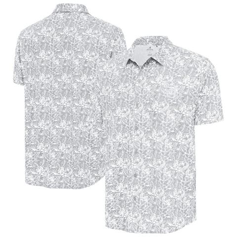 Men's Antigua Gray San Diego Padres Resort Button-Up Shirt
