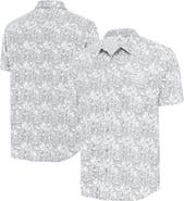 ANTIGUA Men's Antigua Gray San Diego Padres Resort Button-Up Shirt