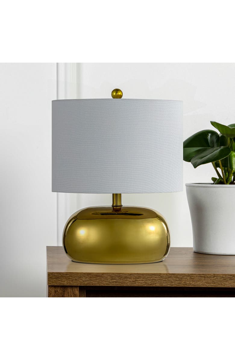 JONATHAN Y Calix Mid-Century Glam Ceramic/Iron LED Table Lamp, Alternate, color,