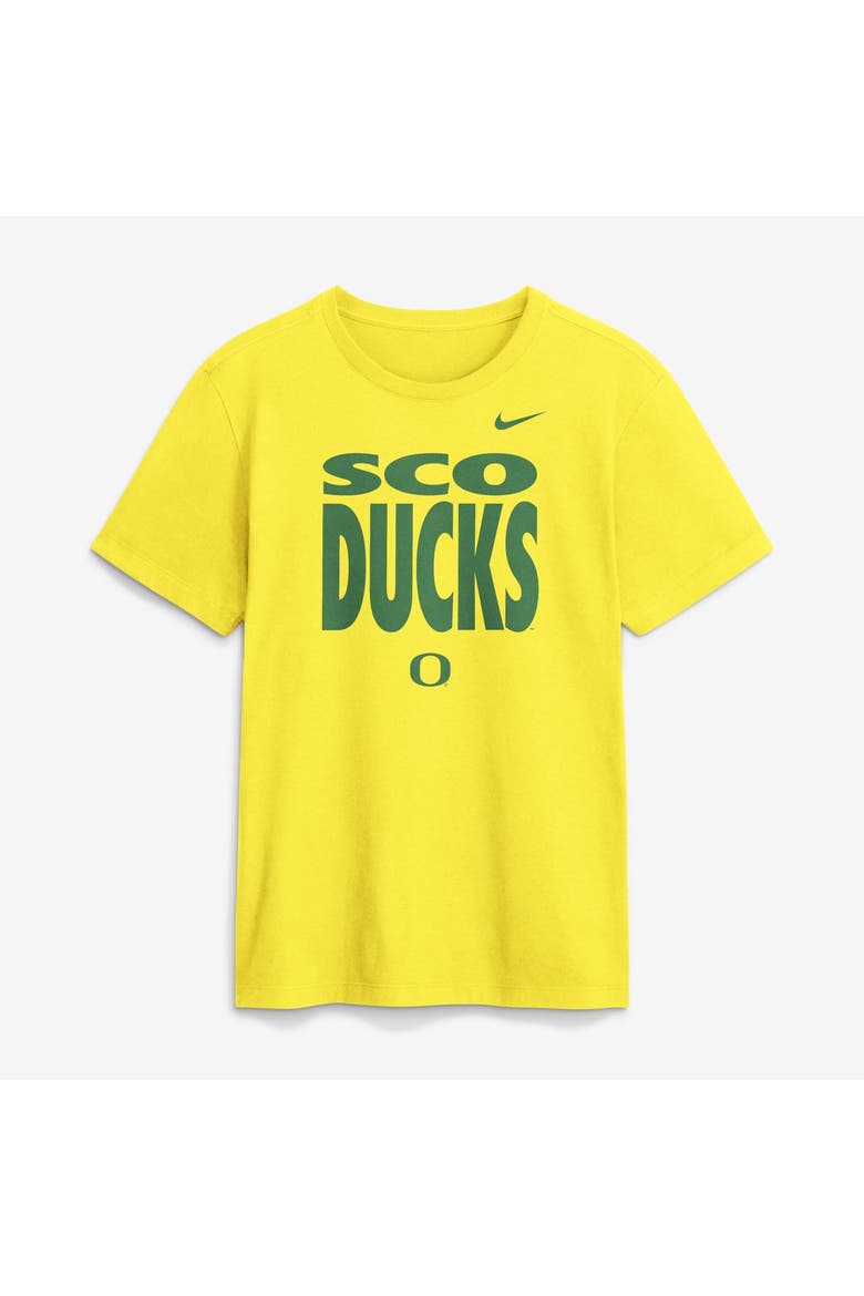 Men's Nike Yellow Oregon Ducks 2026 Sideline Dri-FIT Slogan T-Shirt, Main, color, Yellow