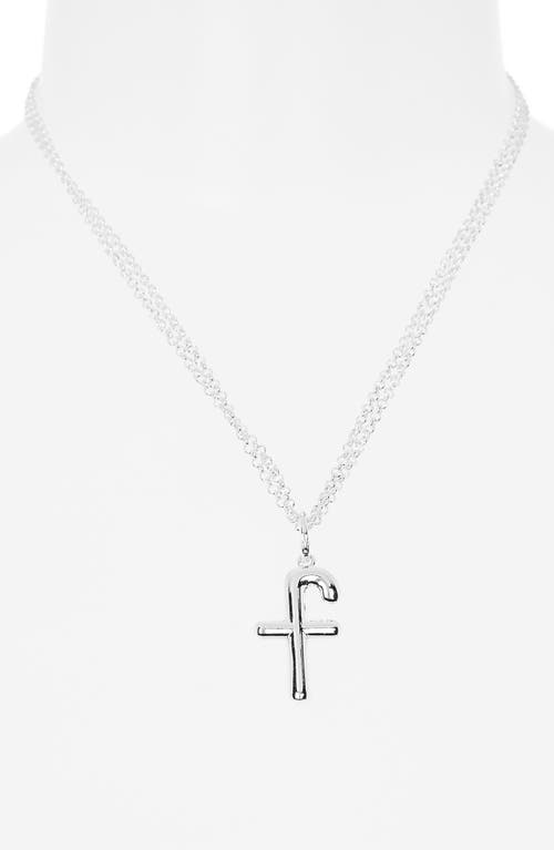 Leith Lowercase Initial Bubble Pendant Necklace In Blue