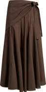 MANGO Falda Milos Faux Wrap Cotton Skirt