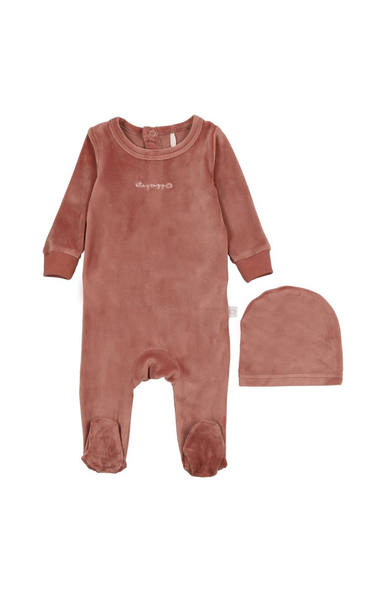 Pouf Girls Stay Cozy Footie, Main, color, Rose