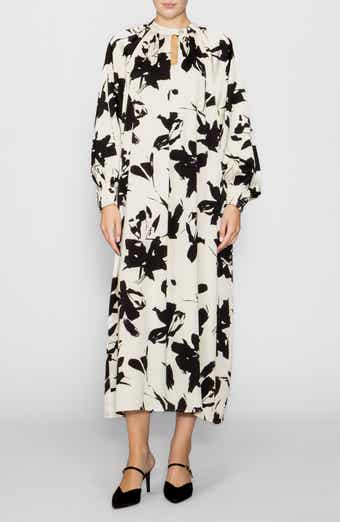 MELLODAY Floral Print Long Sleeve Maxi Dress