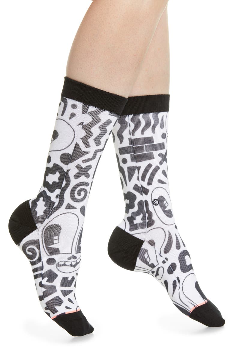 Looky Lou Crew Socks, Main, color, WHITE