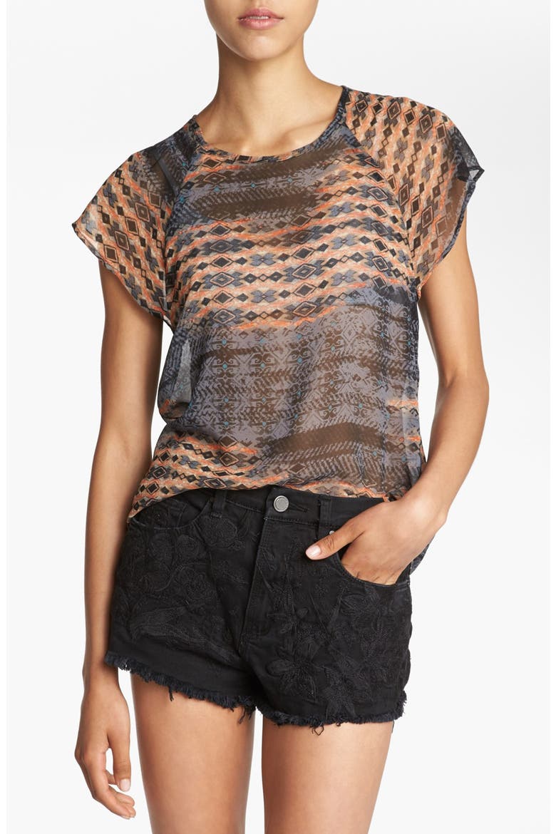Sheer Raglan Top, Main, color, RWBU