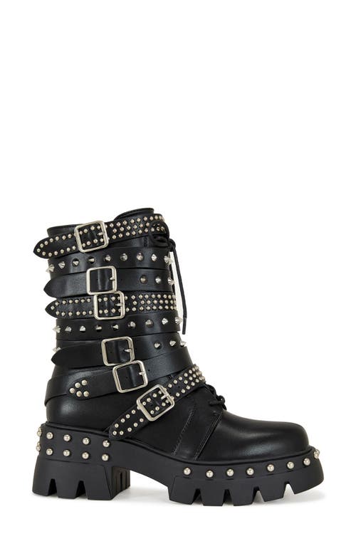 Azalea Wang Winola Stud Platform Bootie In Black