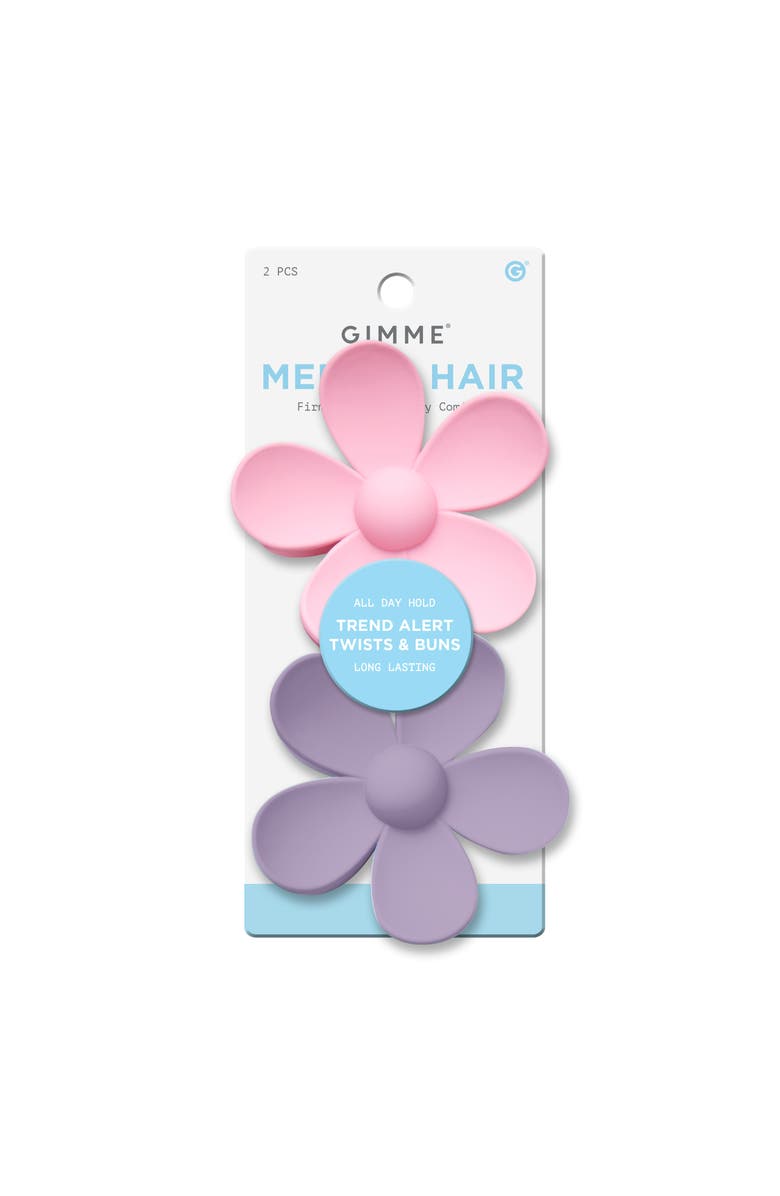 Gimme Beauty Flower Claw Clip Duo, Main, color, Pink