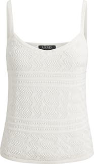 Lauren Ralph Lauren Mixed Stitch Linen & Cotton Sweater Tank