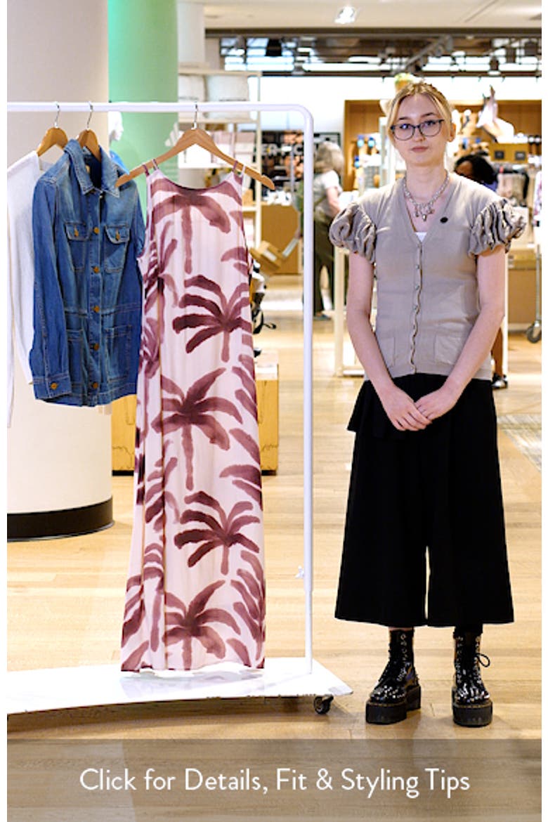 Isle Palm Tree Print Sleeveless Dress video