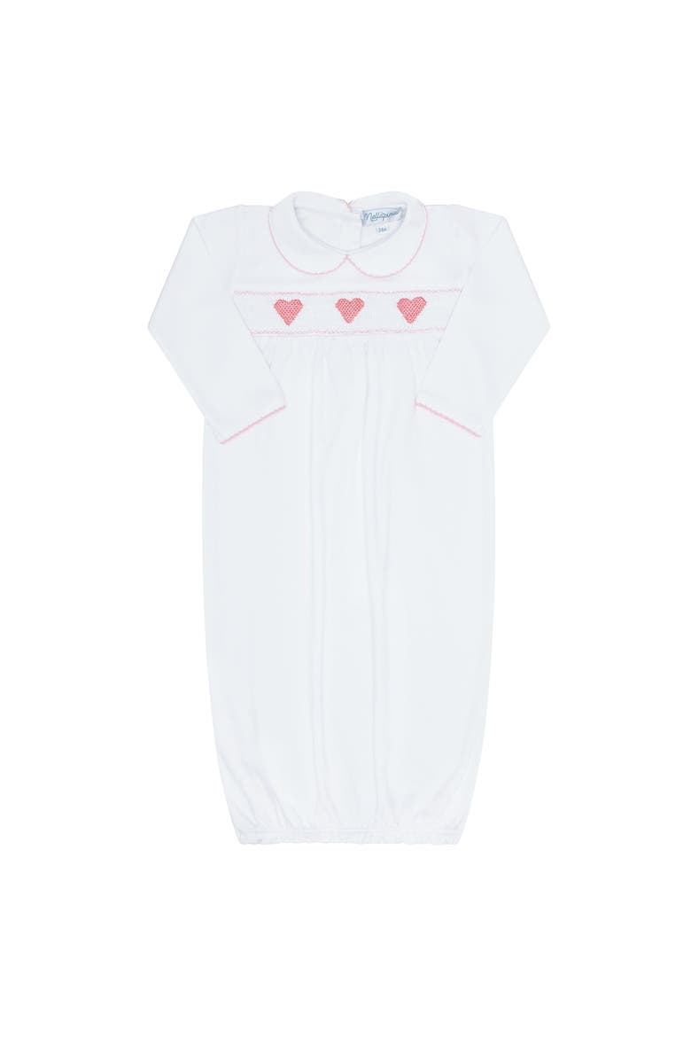 Heart Smocked Gown - Baby, Main, color, Pink