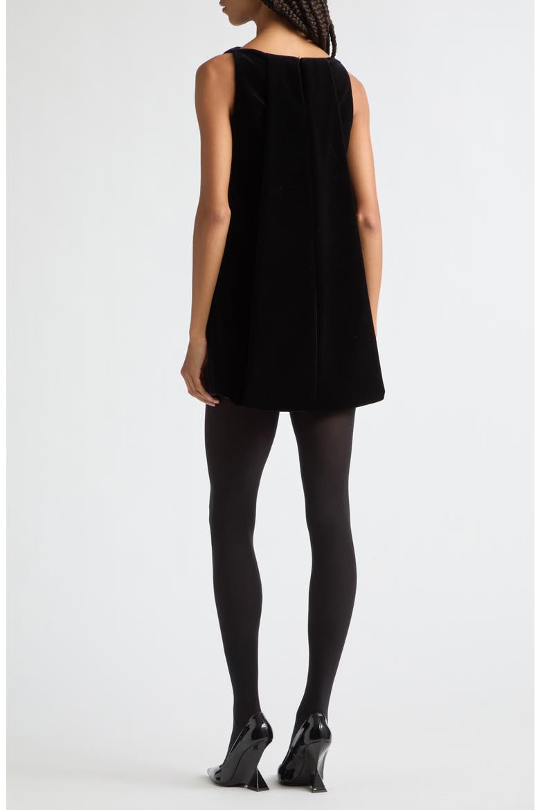 Sable Mantle Minidress, Alternate, color, BLACK