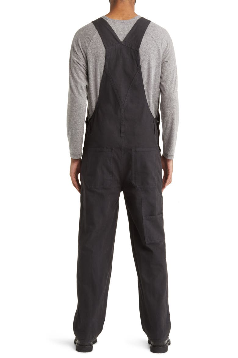 Garment Dyed Denim Carpenter Overalls, Alternate, color, BLACK COAL