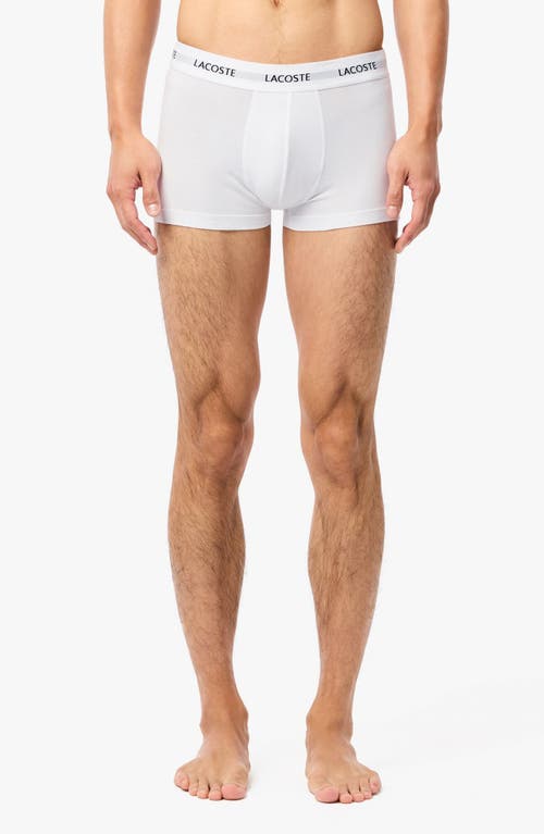 Lacoste Core Essentials Assorted 3-pack Stretch Cotton Boxer Briefs In Black