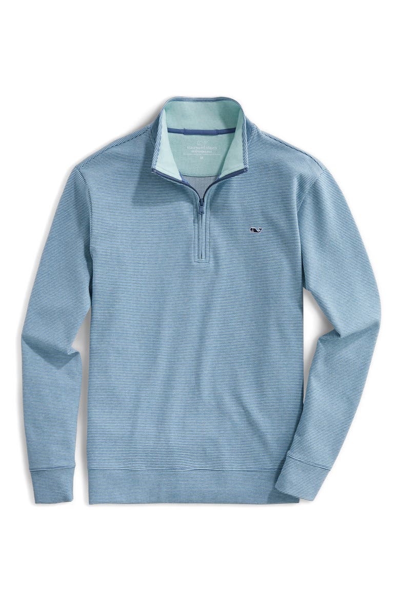 Coopers Town Stripe Quarter Zip Pullover, Alternate, color, MOONLIGHT