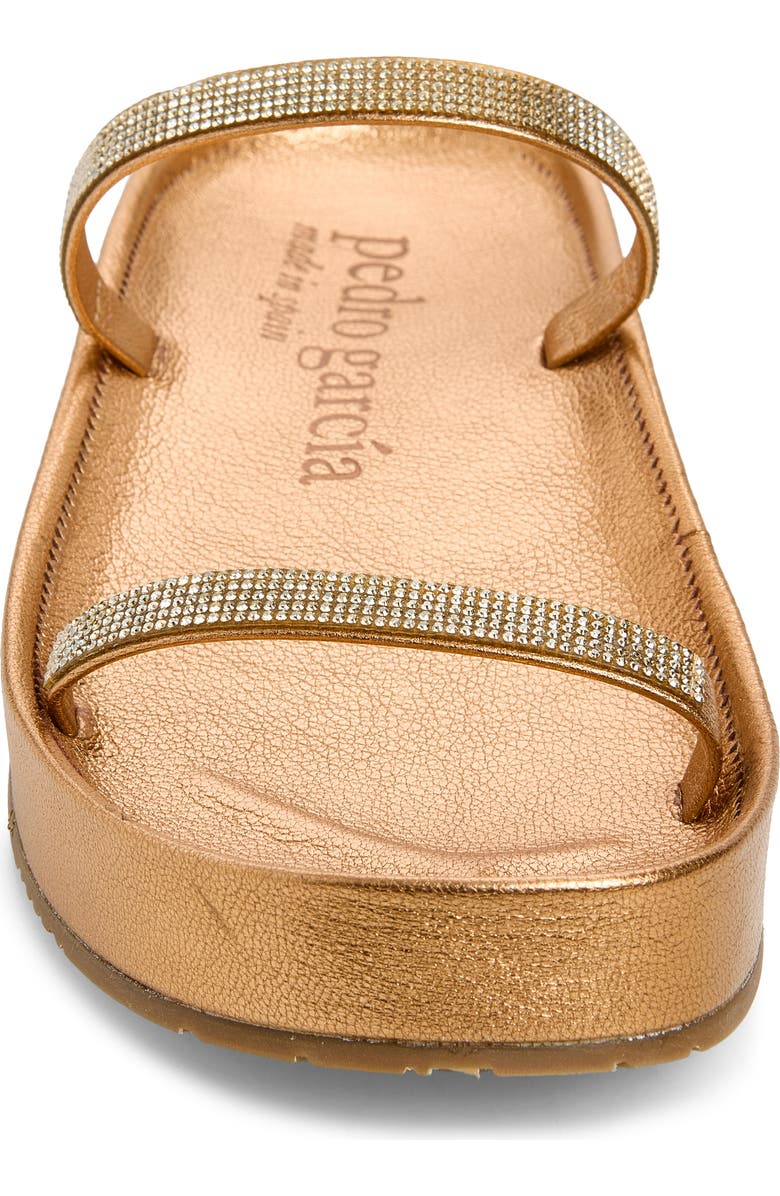 Pedro Garcia Alania Platform Sandal, Alternate, color, Tan Metallic