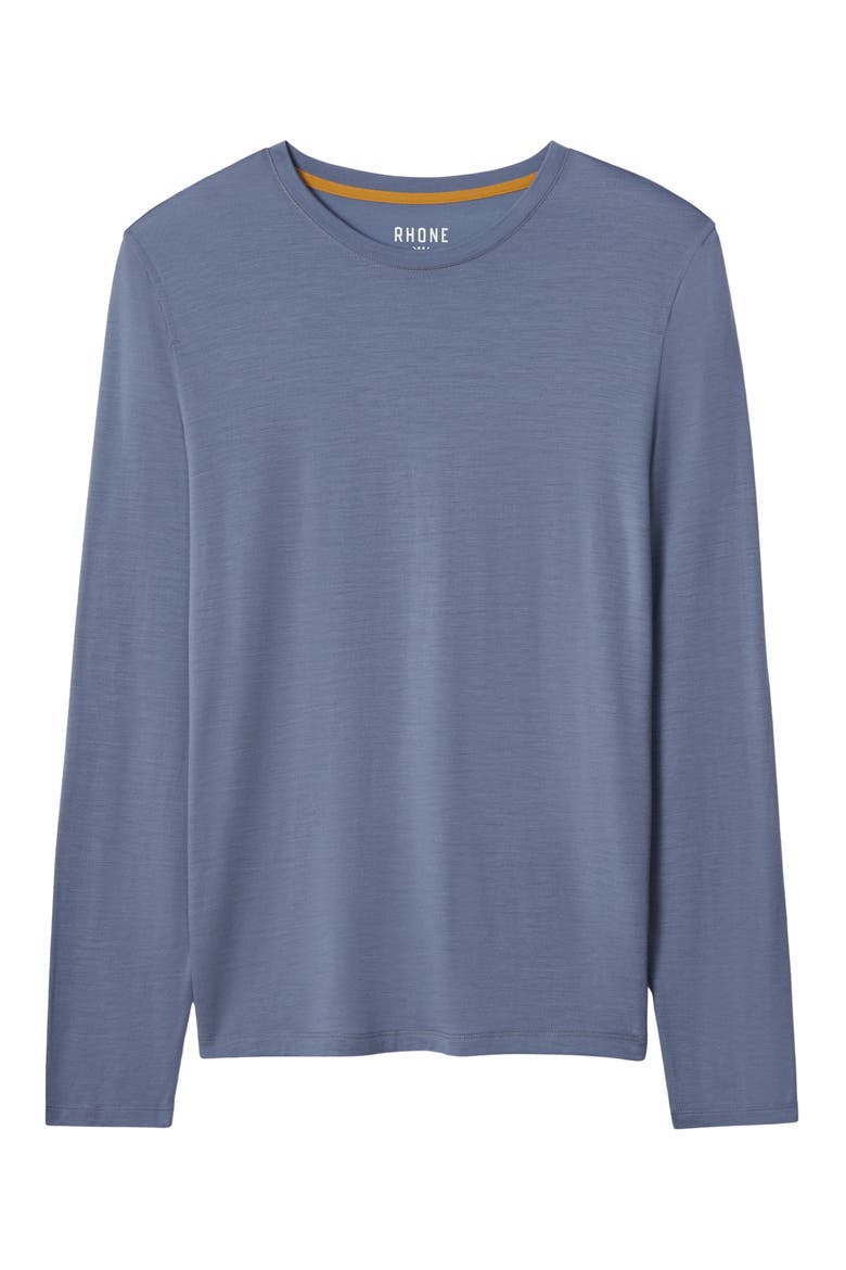 Modino Long Sleeve Wool Blend Crewneck T-Shirt, Alternate, color, FOLKSTONE GRAY