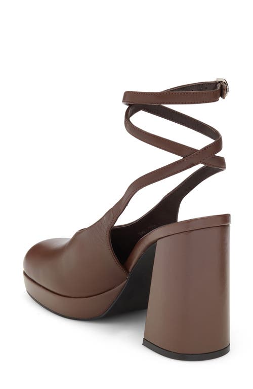 Jeffrey Campbell Vivre Ankle Strap Platform Pump In Brown
