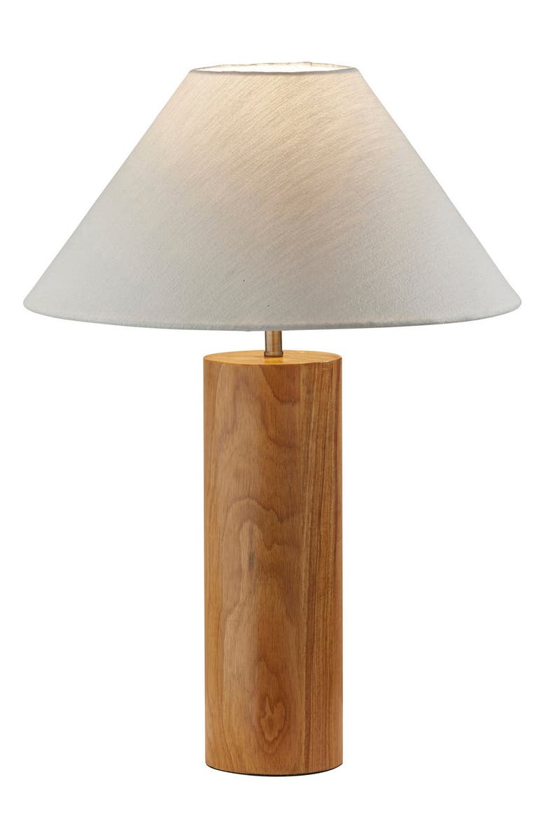 ADESSO LIGHTING Martin Table Lamp, Main, color, Natural Oak With Antique Brass