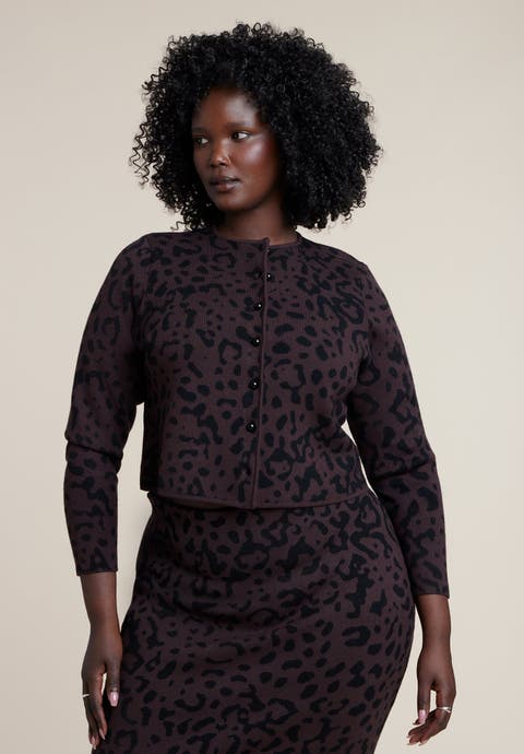 Intarsia Cardigan (Plus)