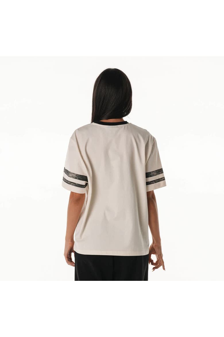 Women's The Wild Collective  Cream Philadelphia Eagles Vintage Drop Shoulder Oversized Boyfriend T-Shirt, Alternate, color, Cream