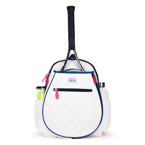 Ame & Lulu Jr. Love Tennis Backpack In White