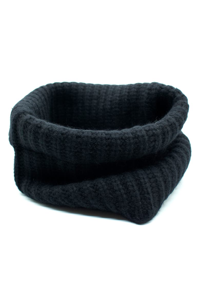 Portolano Hacci Infinity Scarf, Main, color, Black
