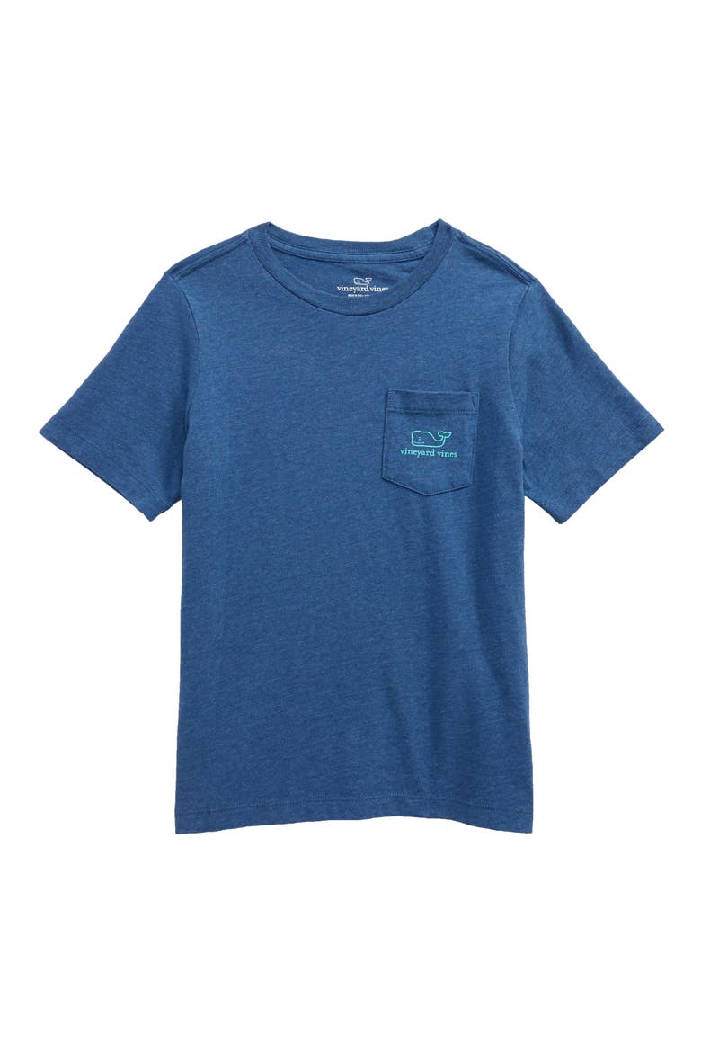 Heathered Vintage Whale Pocket T-Shirt, Main, color, MOONSHINE