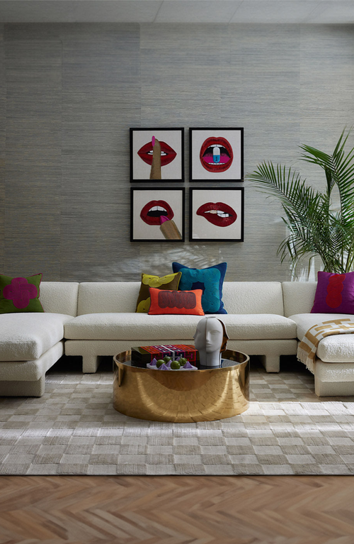 Jonathan Adler Pompidou Pillow In Brown