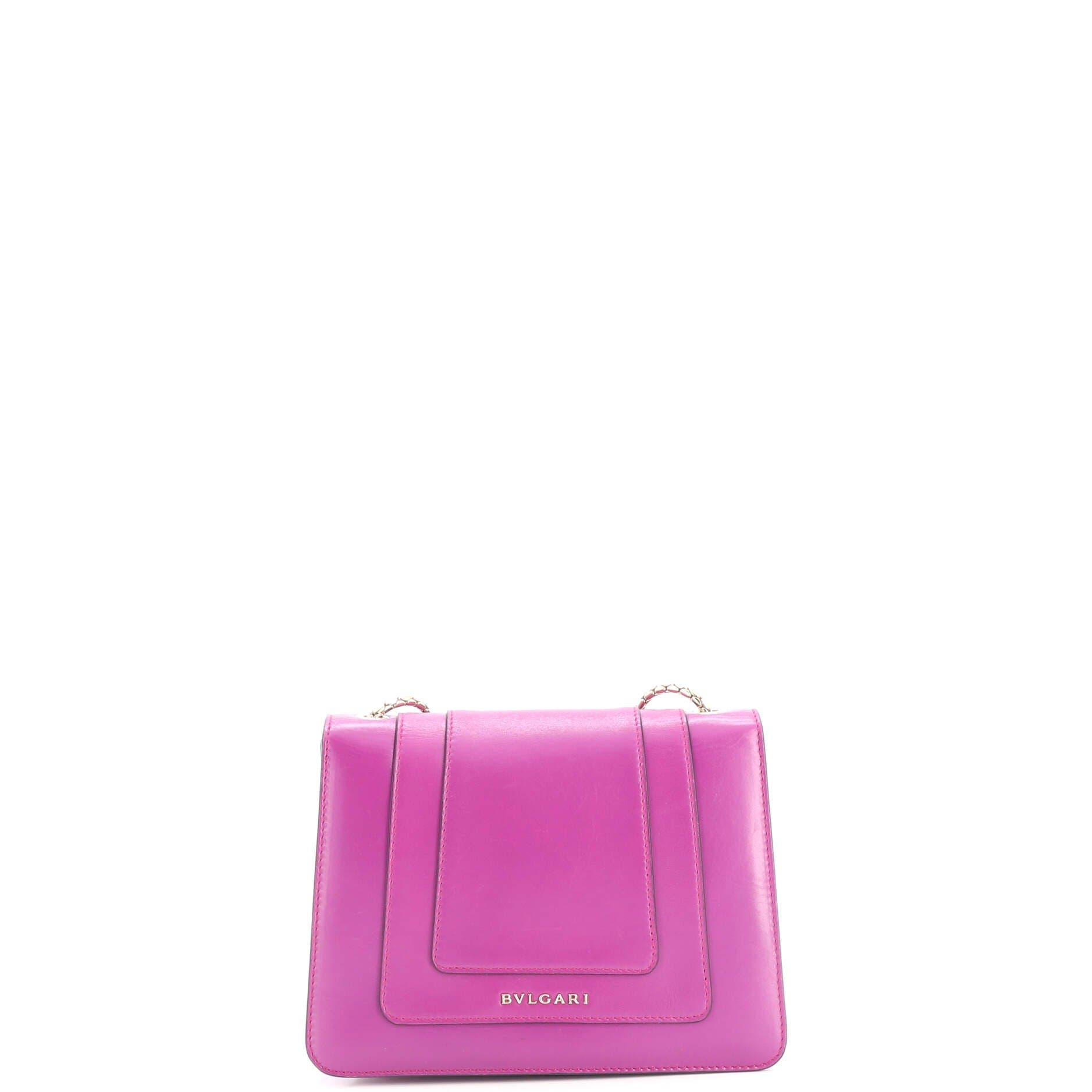 Serpenti Forever Square Shoulder Bag Leather Small, Alternate, color, Purple