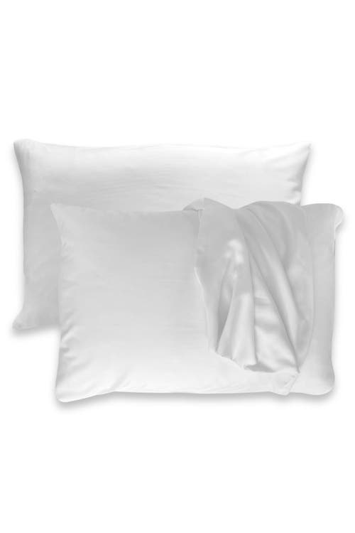 Bedvoyage Luxury 100% Viscose Cooling Pillowcase Set In White