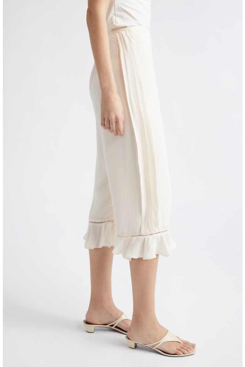 Jane Ruffle Hem Crop Pants, Alternate, color, PEACH SORBET