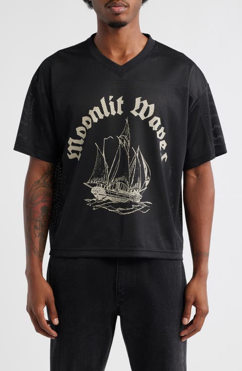 Moonlit Mesh Jersey Graphic Top