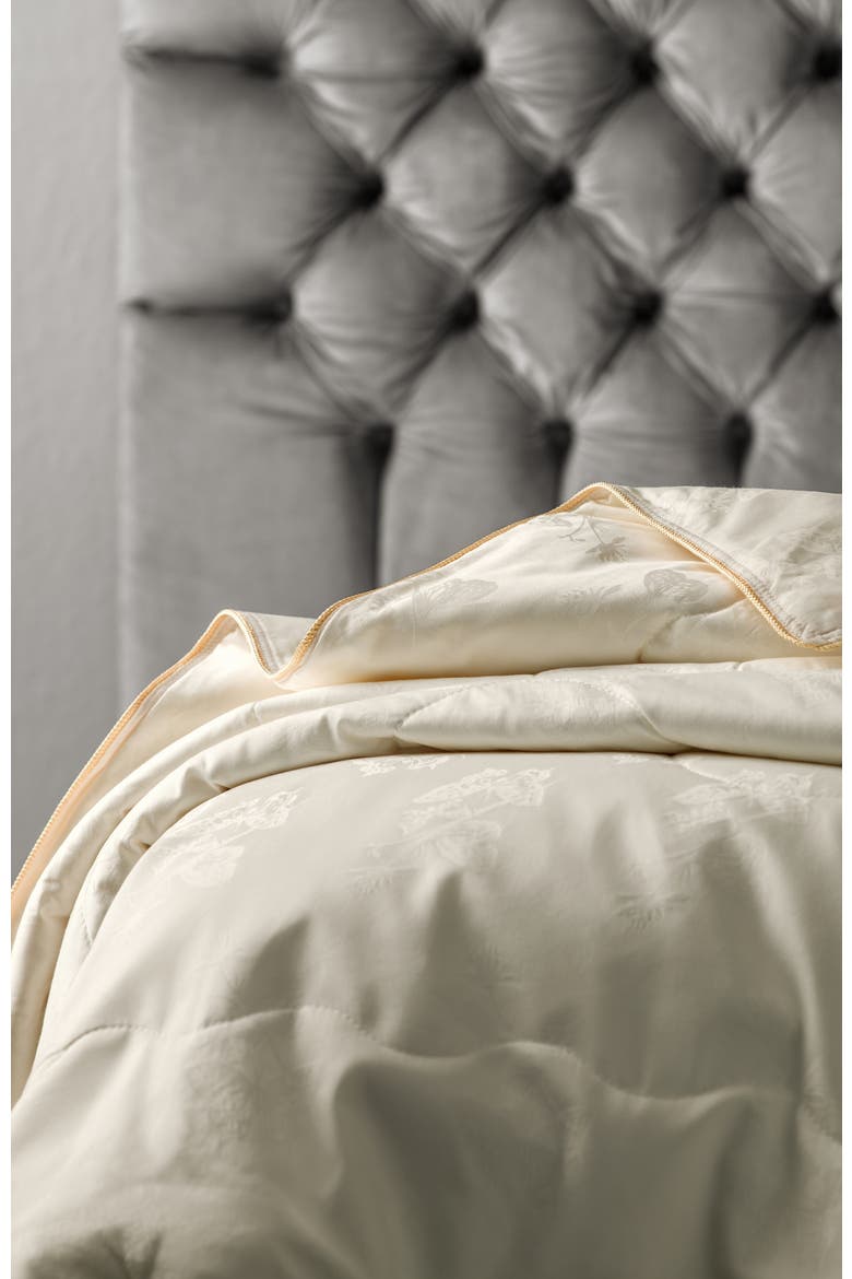 Selena Tussah silk comforter, Alternate, color, White