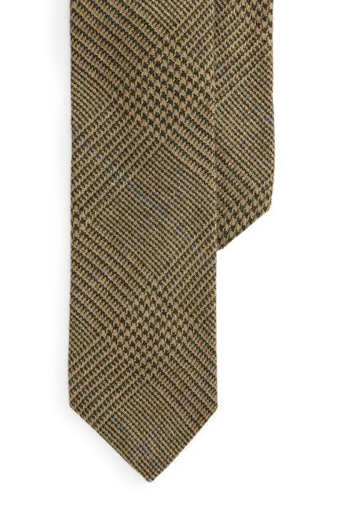 Overcheck Glen Plaid Linen Tie