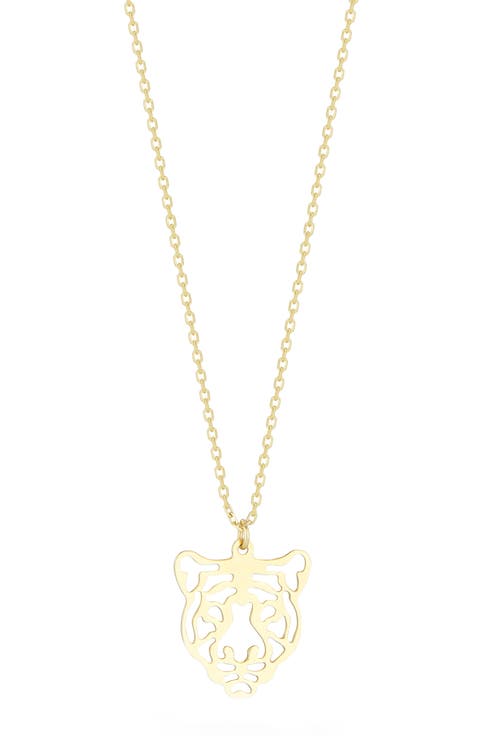 Tiger Pendant Necklace