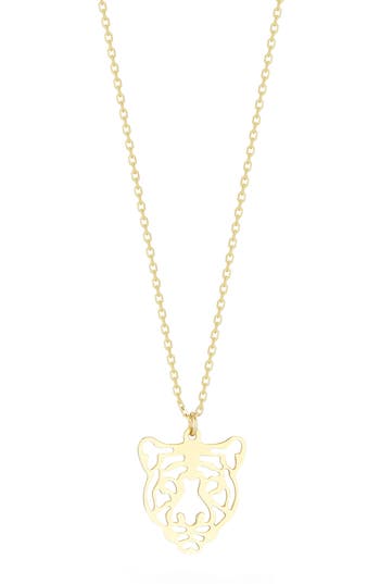 Ember Fine Jewelry Tiger Pendant Necklace In Gold