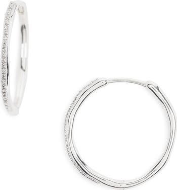 Riva Wave Diamond Hoop Earrings