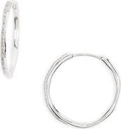 Monica Vinader Riva Wave Diamond Hoop Earrings