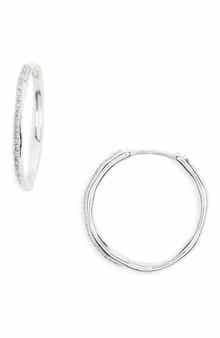 Monica Vinader Riva Wave Diamond Hoop Earrings