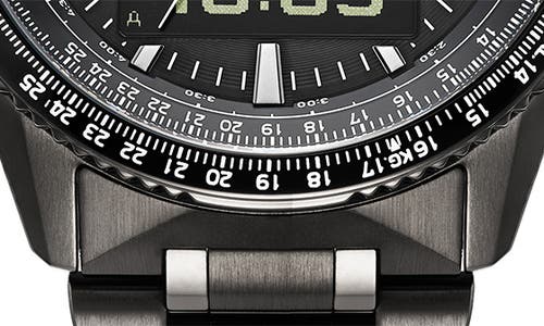 Citizen Men's Promaster Skyhawk U830 Analog-digital Gray Stainless Steel Bracelet Watch 43mm In Brown