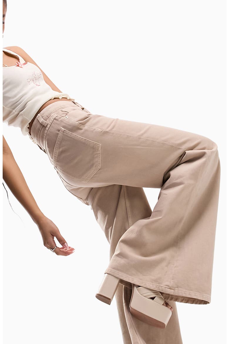 Lightweight Wide Leg Jeans, Alternate, color, STONE