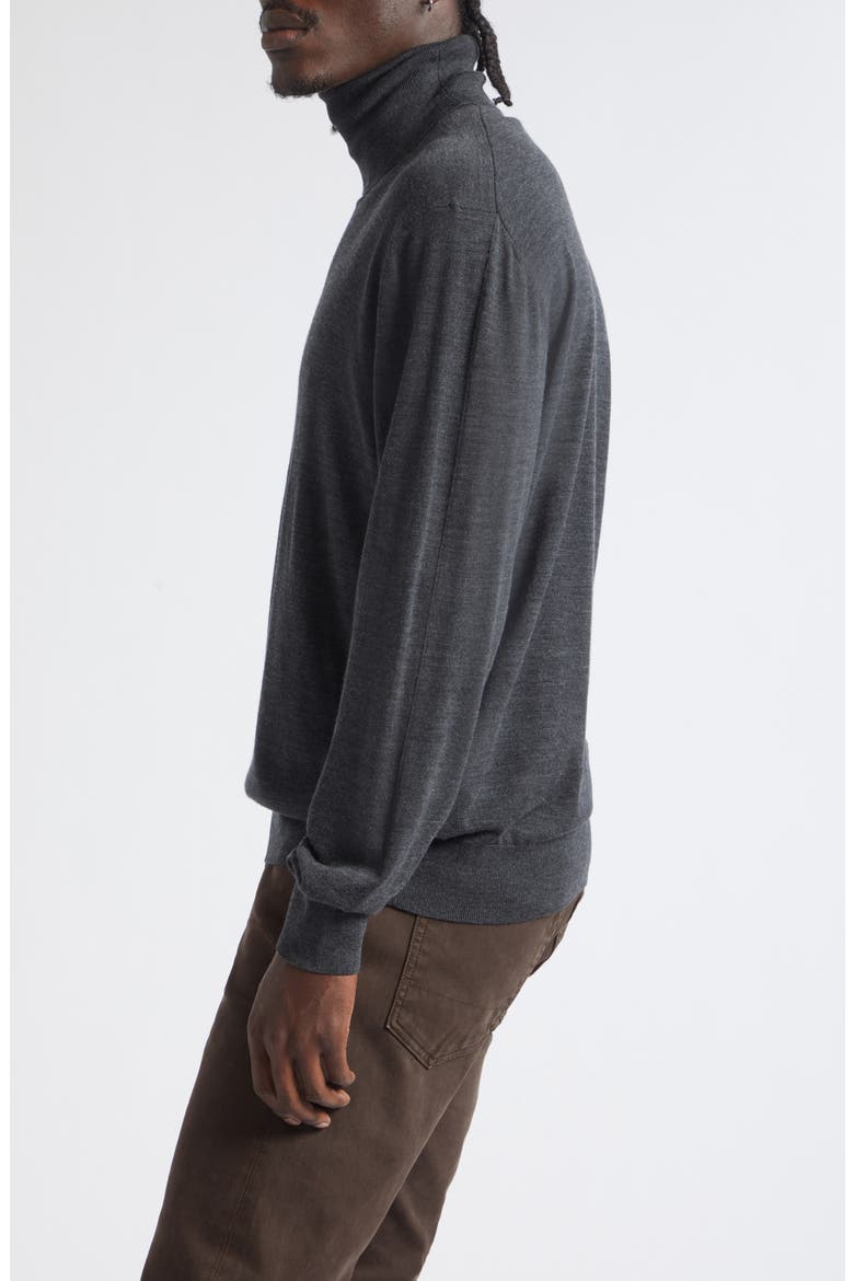 Ultrafine Merino Wool Turtleneck Sweater, Alternate, color, TCQ CHARCOAL