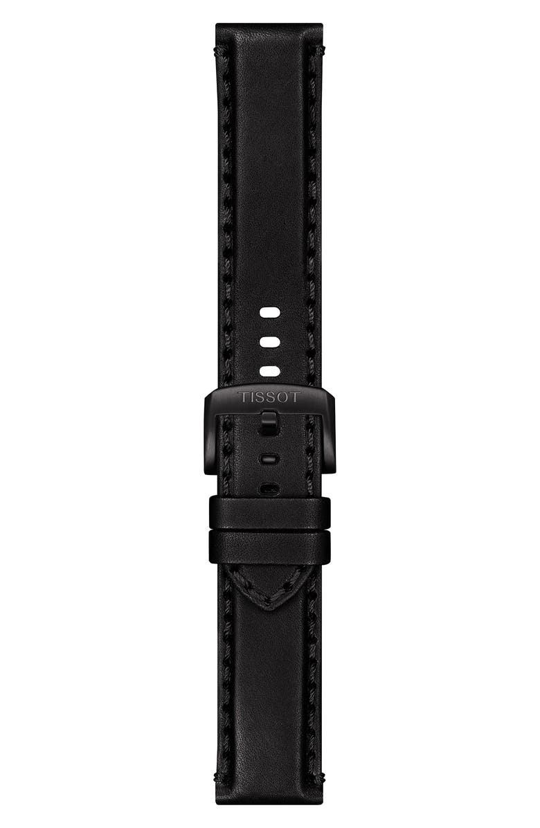 Tissot Chrono XL Chronograph Leather Strap Watch, 45mm, Alternate, color, Black