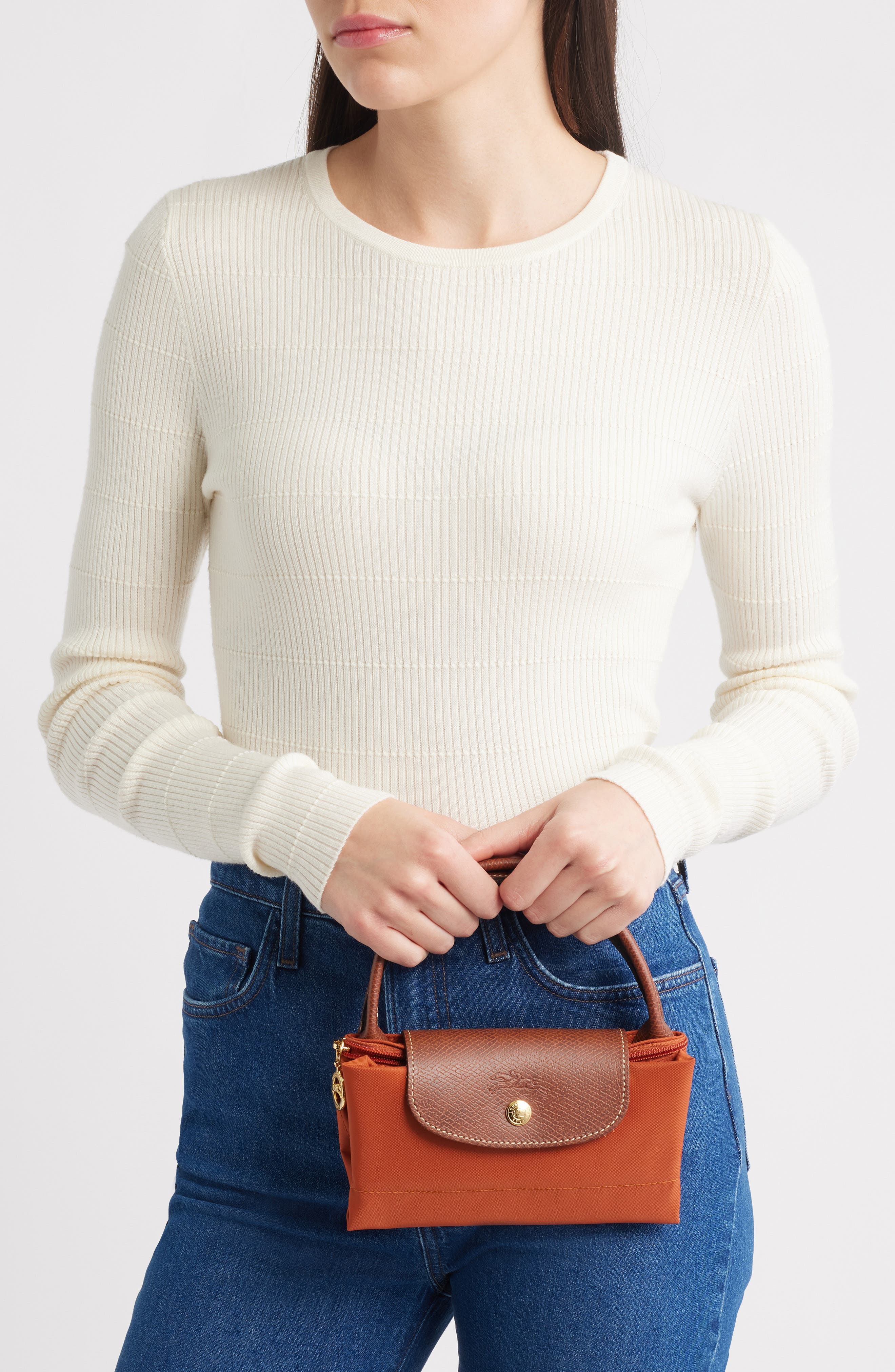 Small Le Pliage Original Top Handle Bag, Alternate, color, BRICK
