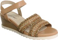David Tate Kind Ankle Strap Platform Wedge Sandal